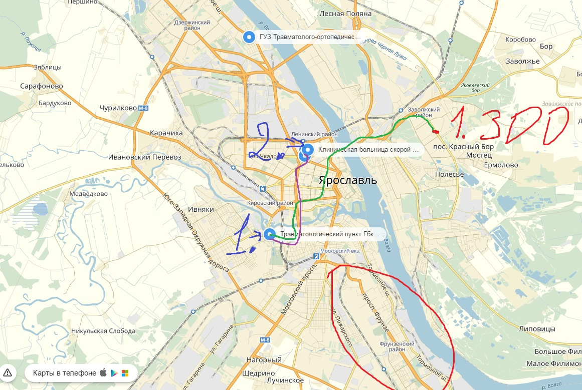 Карта заволжского района ярославля