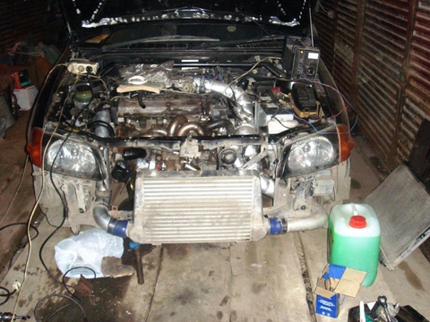 Manifold turbo downpipe installation - Toyota Starlet 13 L 1997