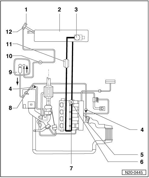 Система вентиляции топливного бака