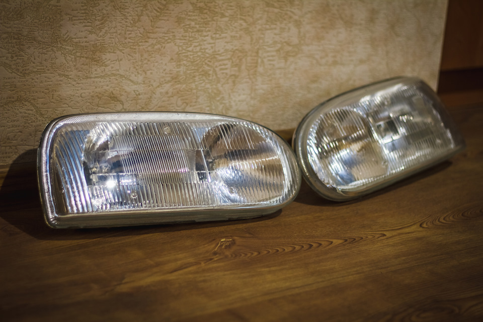 USA dual chamber headlights. — Volkswagen Golf Mk3, 1,8 л, 1995 года