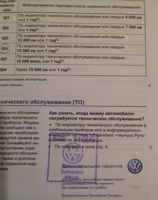 Продление гарантии — Volkswagen Polo Sedan, 1,6 л, 2013 года | плановое ...