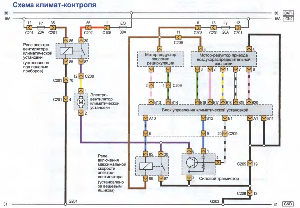 Схема работы кондиционера шевроле круз