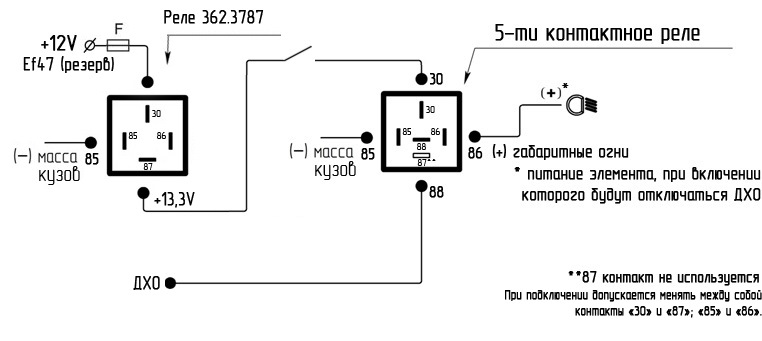Схема реле 23 3787