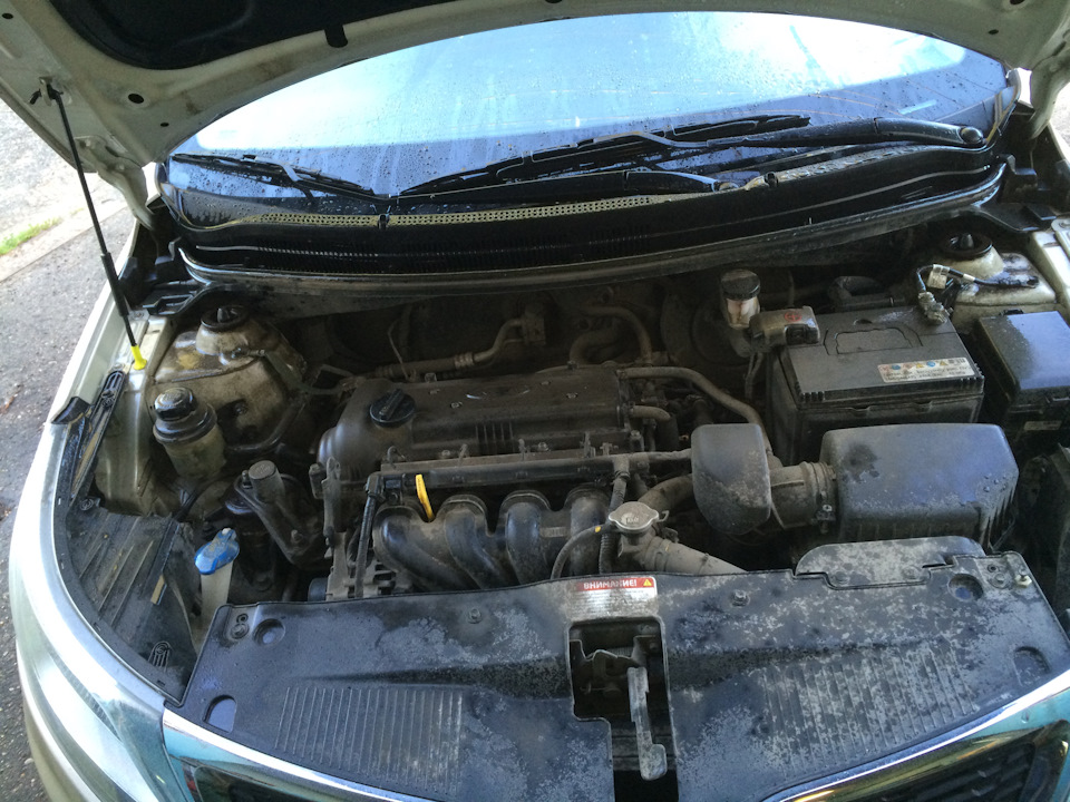 Заменили масло, помыли двигатель — KIA Rio (3G), 1,4 л, 2014 года ...