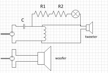 Схема подключения твитера через конденсатор