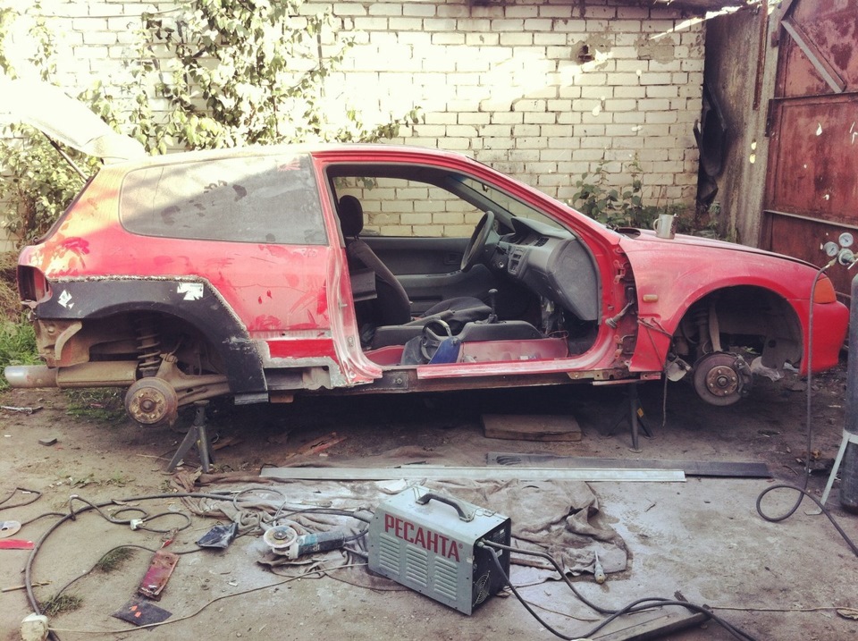 переварка порогов honda civic