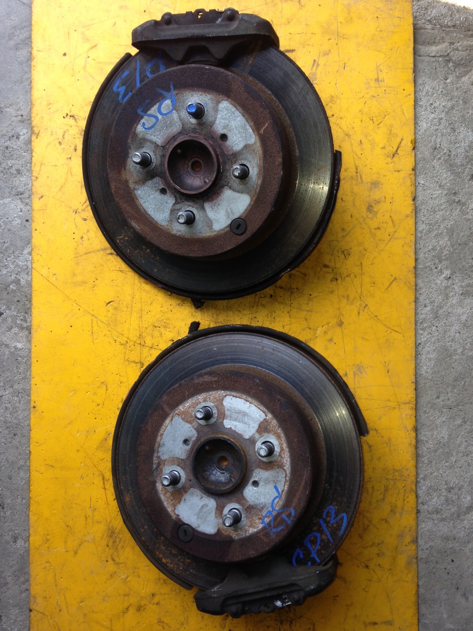 Задние дисковые тормоза от VITZ RS — Toyota Vitz (10), 1,3 л, 2002 года ...