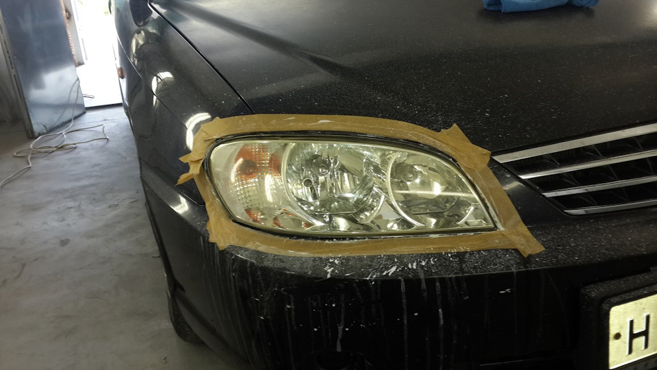 Полировка фар KIA Spectra. — DRIVE2