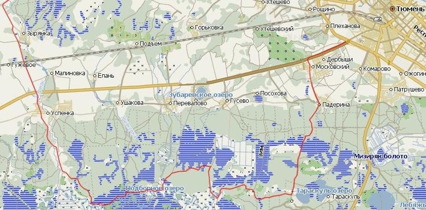 Горьковка тюменский район карта