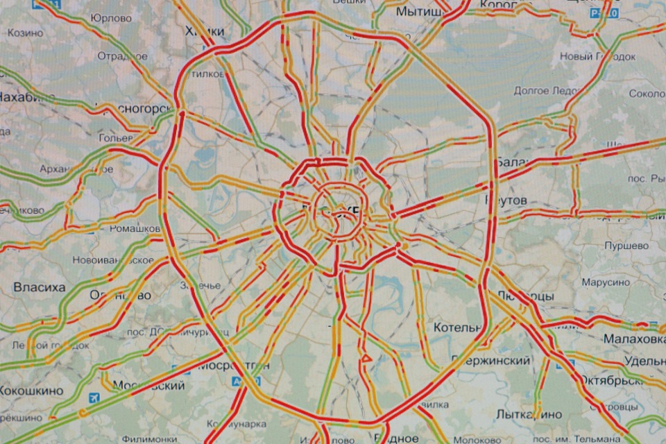 Карта московской области с пробками онлайн в реальном времени