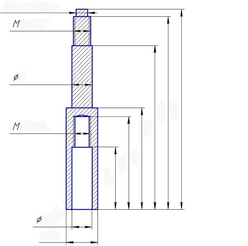 Амортизатор газель чертеж