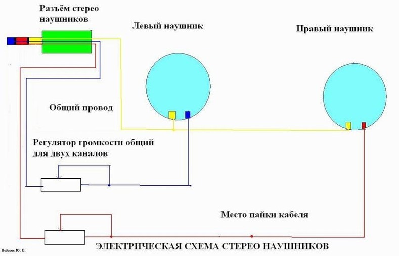 Ремонт наушников с микрофоном своими руками схема