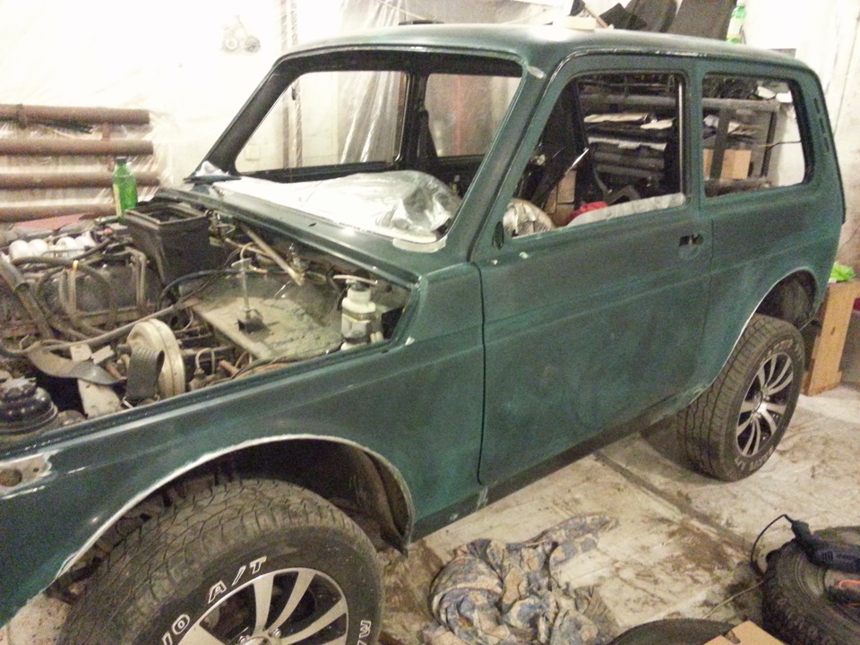 Подготовка к покраске РАПТОРОМ ч.4 заматовали — Lada 4x4 3D, 1,7 л ...