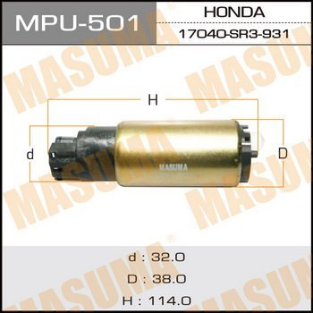 MPU501 Насос топливный Masuma 100L/h, 3kg/cm2 сетка MPU-002 MASUMA ...