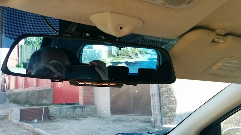 Поставил зеркало заднего вида с регистратором на андроиде. — Nissan ...