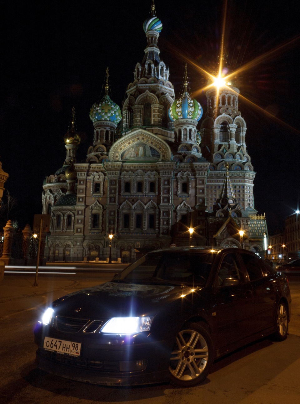 Питер фото с машины Ночной Питер. - Saab 9-3 (2G), 2 л, 2005 года фотография DRIVE2