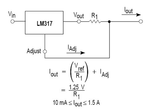 Стабилизатор напряжения на лм317 схема