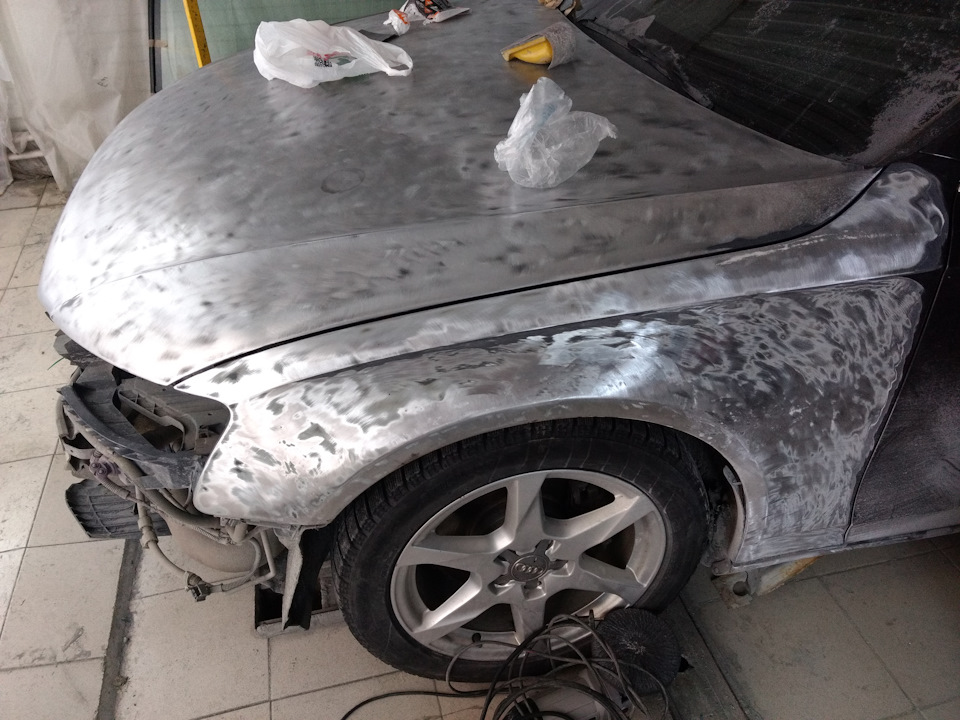 Удаление сколов часть вторая — Audi A4 Avant (B8), 1,8 л, 2008 года ...