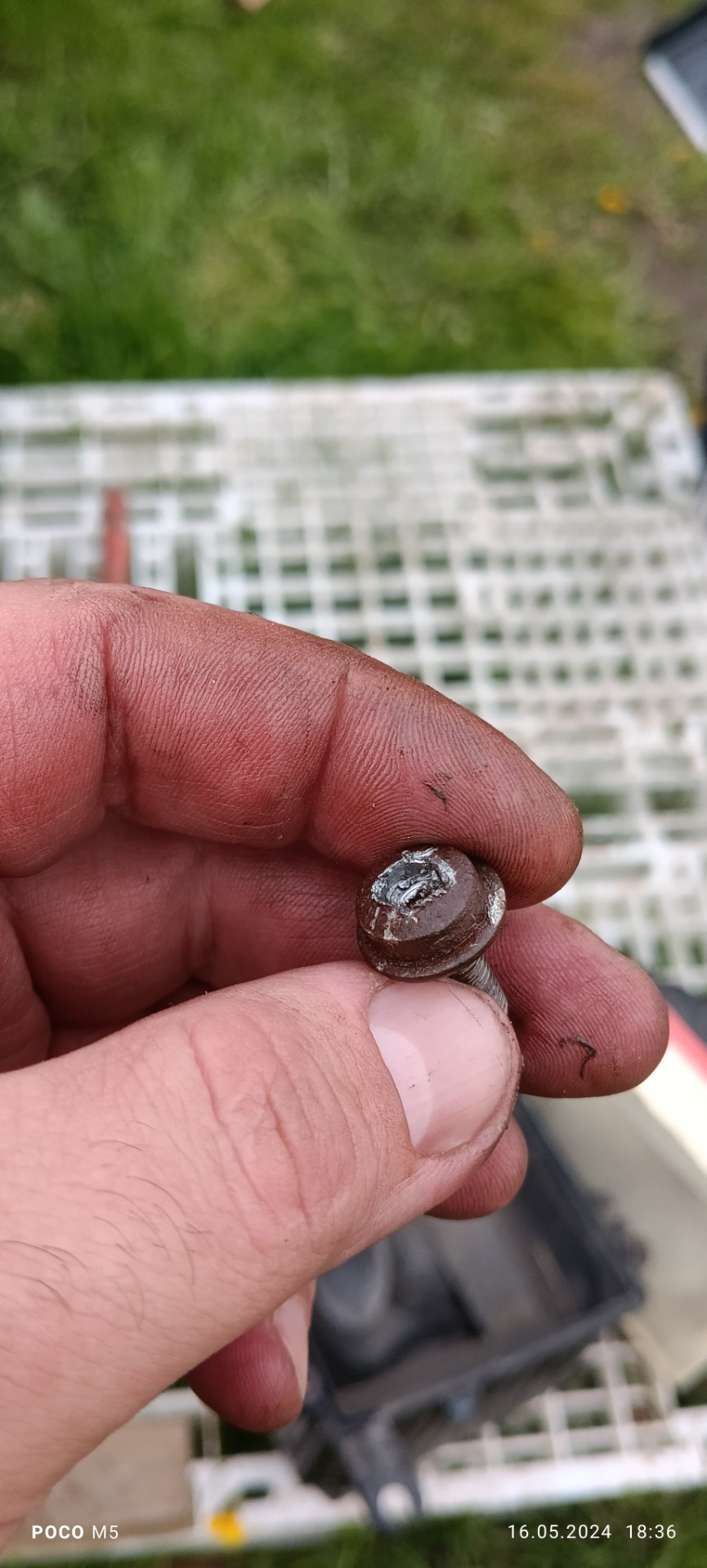 Сам виновник, он был под крестовую отвёртку — Lada Гранта Лифтбек (2G)