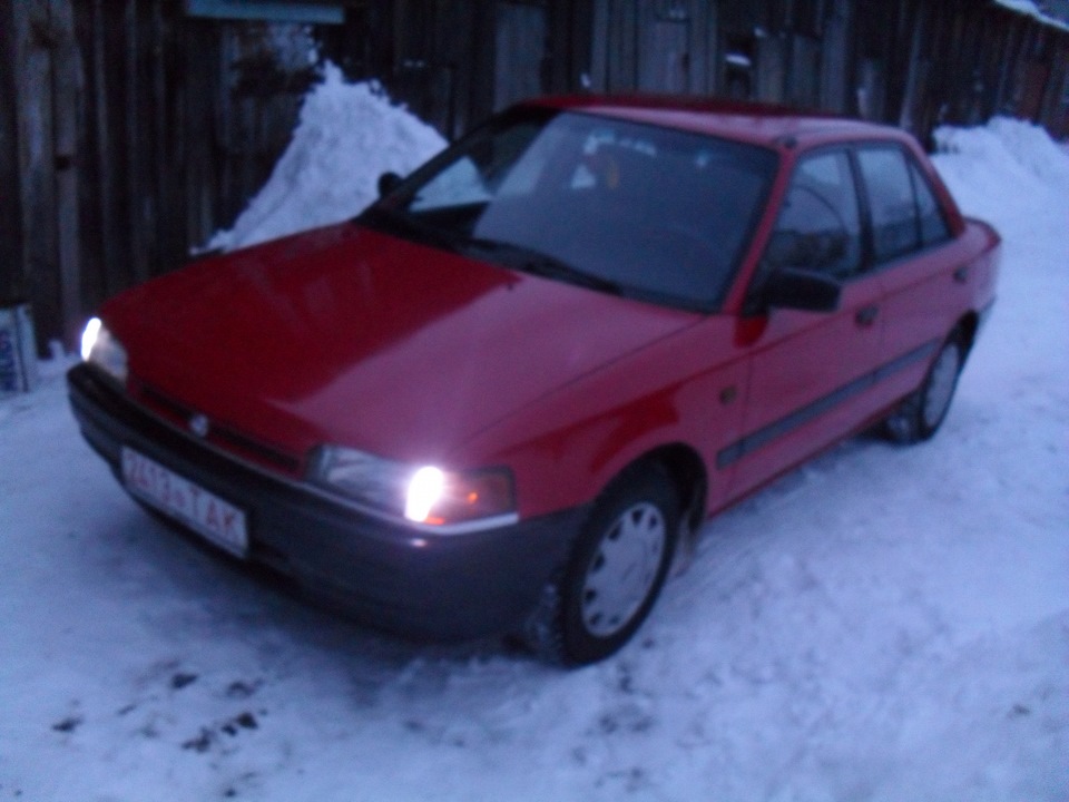 замена лампочек "габаритов" обычных на диодные. — Mazda 323 IV, 1,6 л ...
