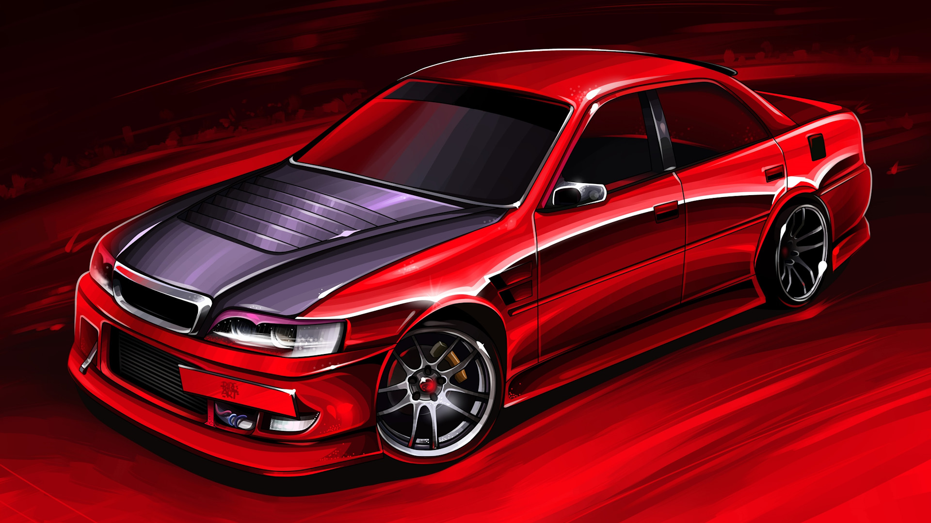 Toyota Chaser Mark 2 100 красный