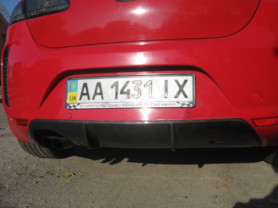 "Диффузор" уже на авто — SEAT Leon (Mk II), 2 л, 2009 года | фотография ...