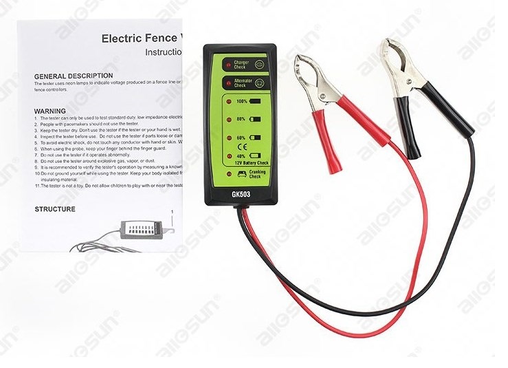 Тестер для проверки уровня заряда аккумуляторной батареи, 12V, 6-LED ...