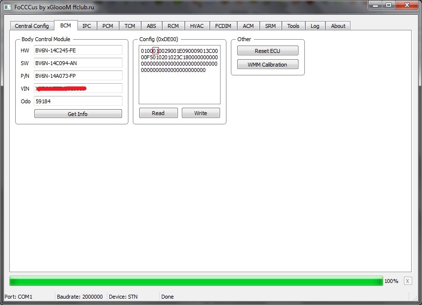 Focus config