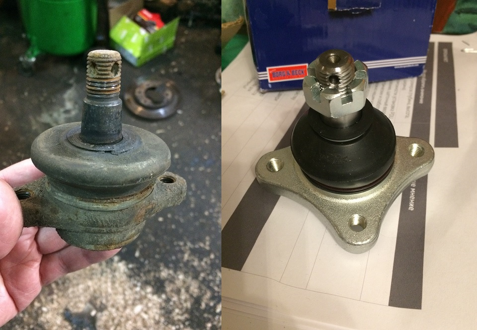 Верхняя шаровая. Старая и новая. Отзывов по шаровым borg&beck вообще в интернетах нет. Только по сцеплению. Посмотрим сколько проходит. — Mitsubishi Pajero (3G)