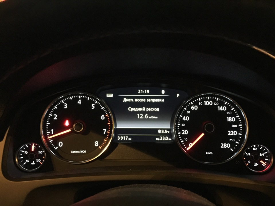 Про расход топлива — Volkswagen Touareg (2G), 3,6 л, 2013 года ...