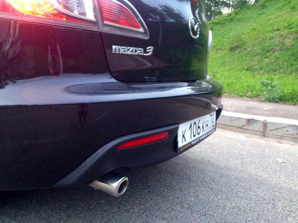 Насадка на глушитель — Mazda 3 (2G) BL, 1,6 л, 2011 года | стайлинг ...