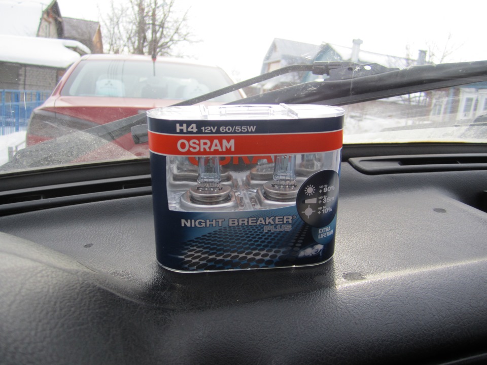 Галогеновые лампы Osram Night Breaker Plus — ГАЗ 3110, 2,4 л, 1999 года ...