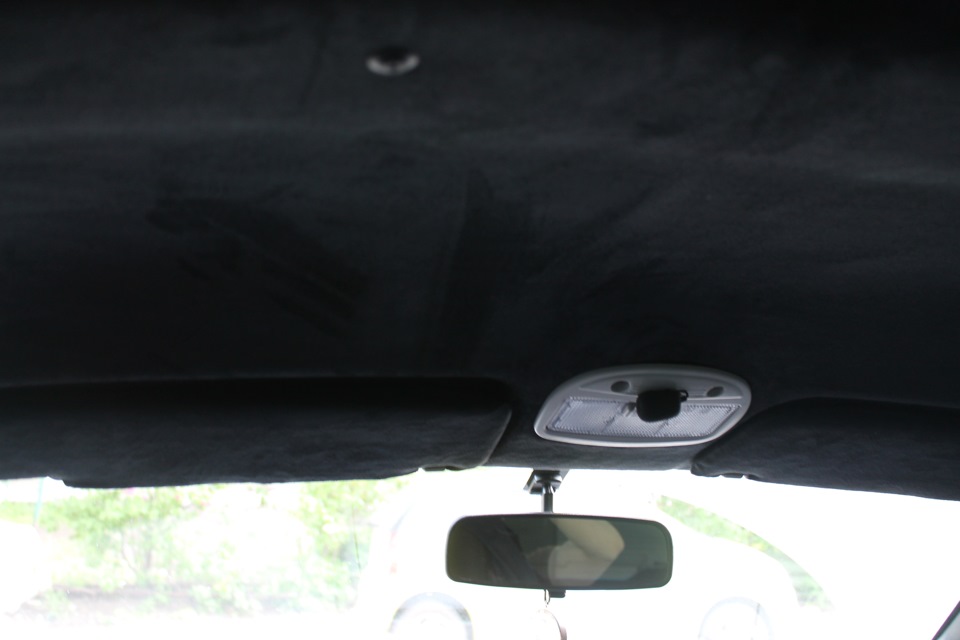 Перетяжка потолка "Алькантара" #2 — Lada Гранта, 1,6 л, 2012 года ...