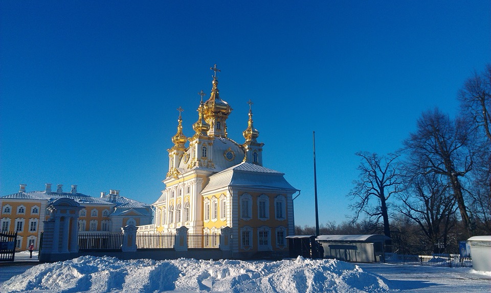 Петергоф дворец зимой