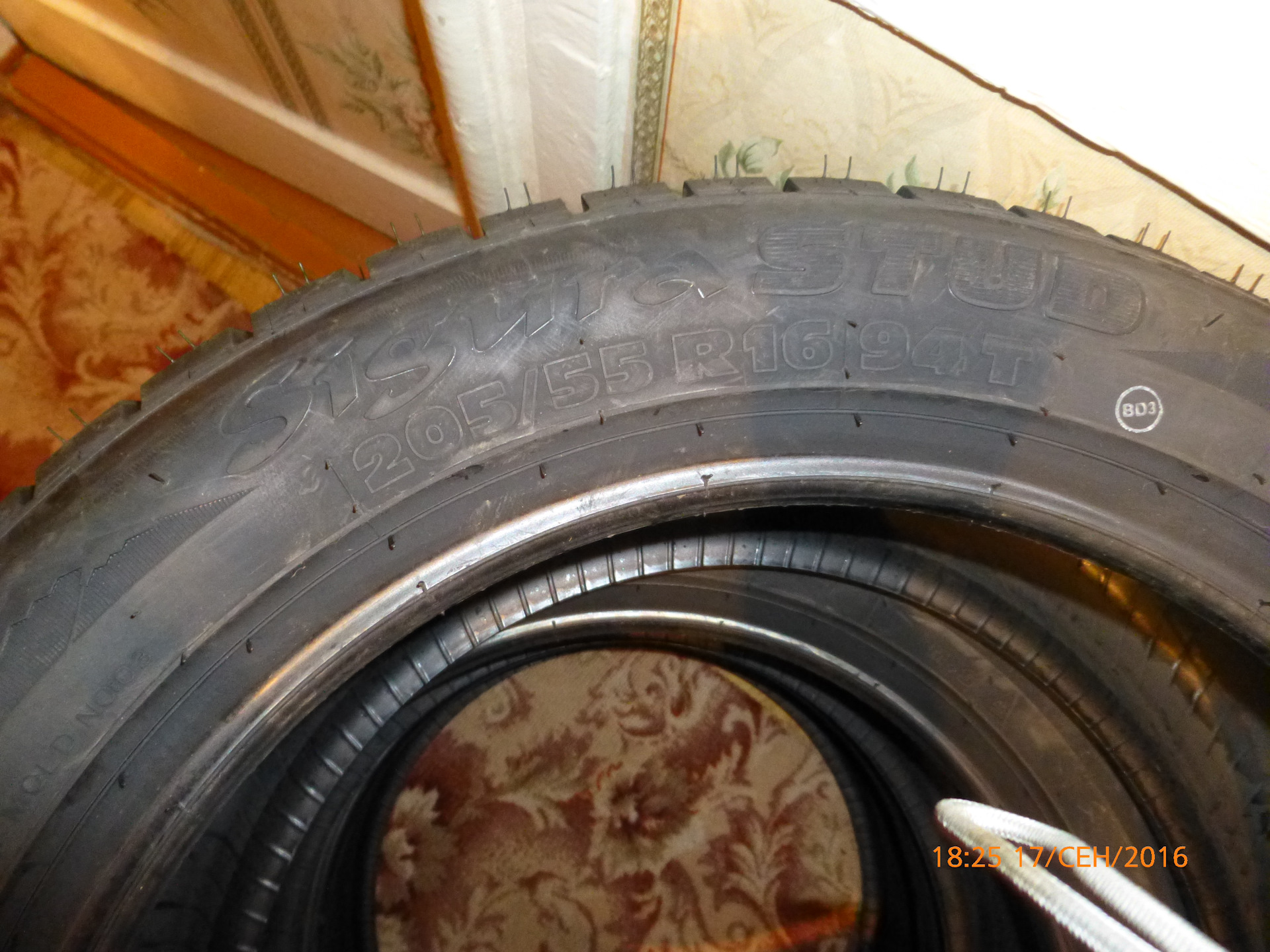 Tigar Sigura Stud 205/55 R16 — Mazda 3 (1G) BK, 2 л, 2005 года | шины ...