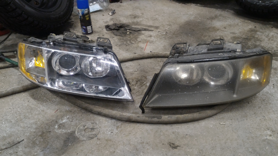 Поменял стекла на фарах — Audi Allroad (C5), 2,7 л, 2003 года ...