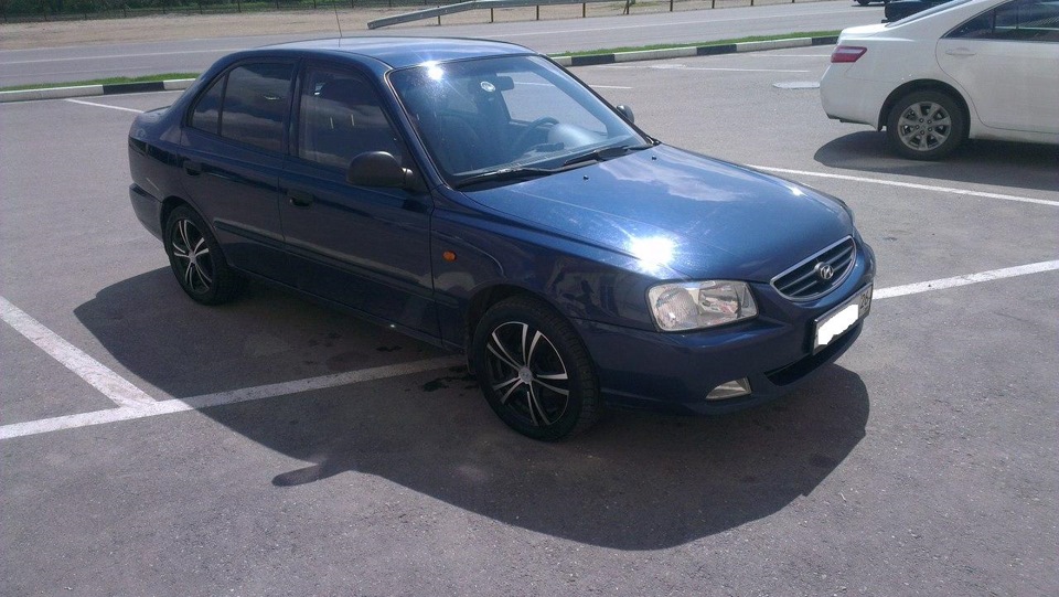 Диски R15 Alcasta M05 BKF — Hyundai Accent (2G), 1,5 л, 2007 года ...