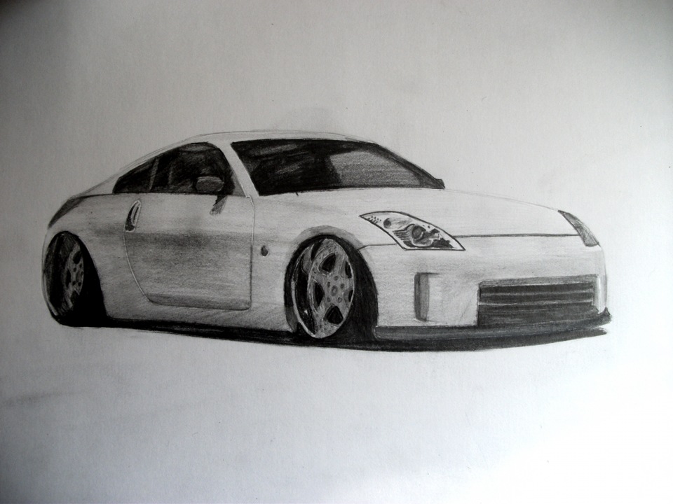 Нарисовать nissan 350z