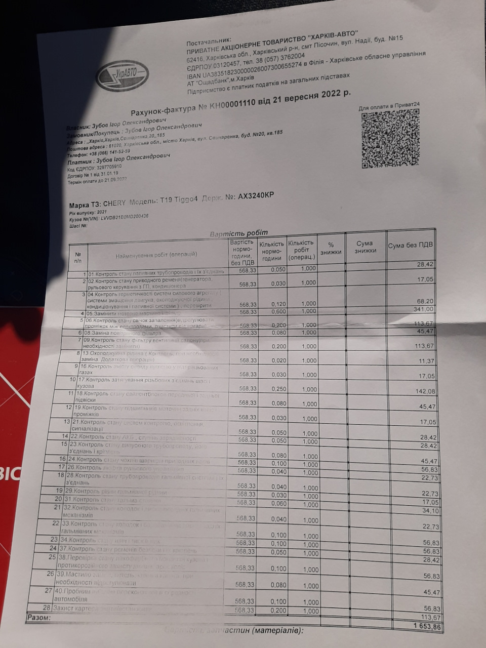 Фото в бортжурнале Chery Tiggo 4