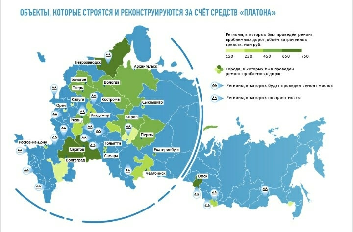 Карта дорог платона россия