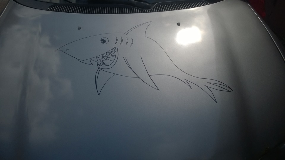 полировка фар и рисунок на капоте))) — Plymouth Breeze, 2 л, 1999 года ...