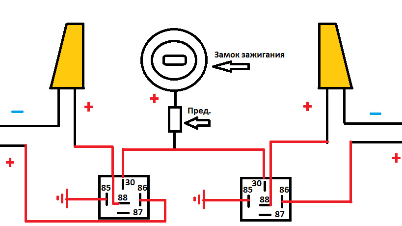 Схема американок через 5 контактное