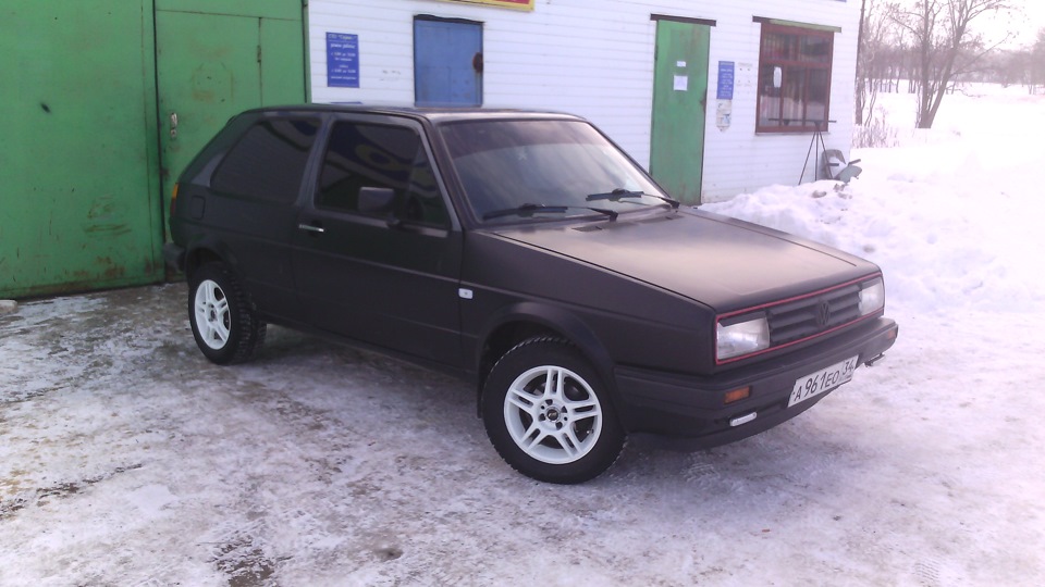 Белые диски R14 — Volkswagen Golf Mk2, 1,6 л, 1985 года | колёсные ...