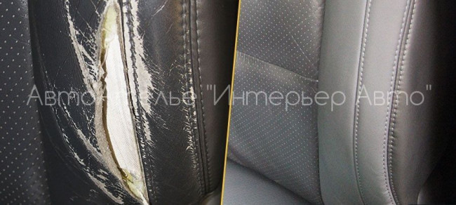 Ремонт кожаных сидений за 3-5 часов — АвтоАтелье \"Обнови Салон\" на DRIVE2