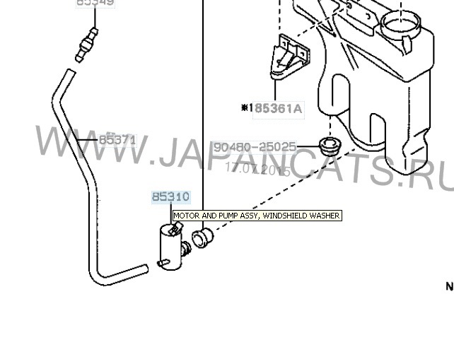 Взаимозаменяемые детали: моторчик омывателя от Ford для Hilux — Toyota ...