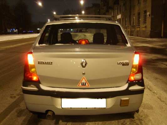 фонари тюнинг для Renault Logan, 2005 - 2009 гг. (6001546794, 6001546795)