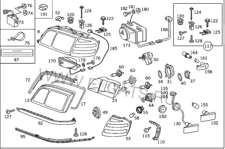 Карта запчастей мерседес