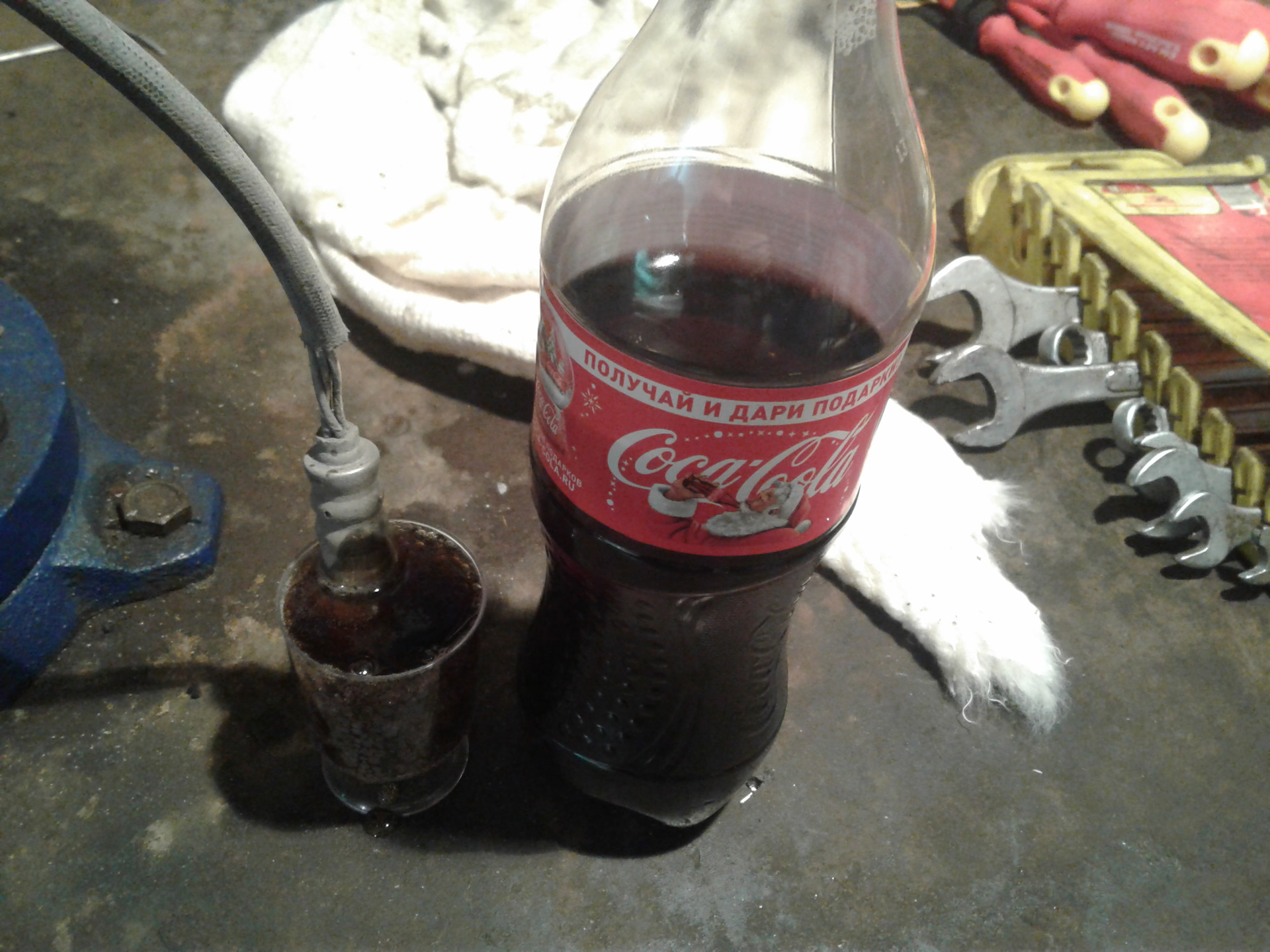 Подготовка автомобиля к эксперименту с Колой