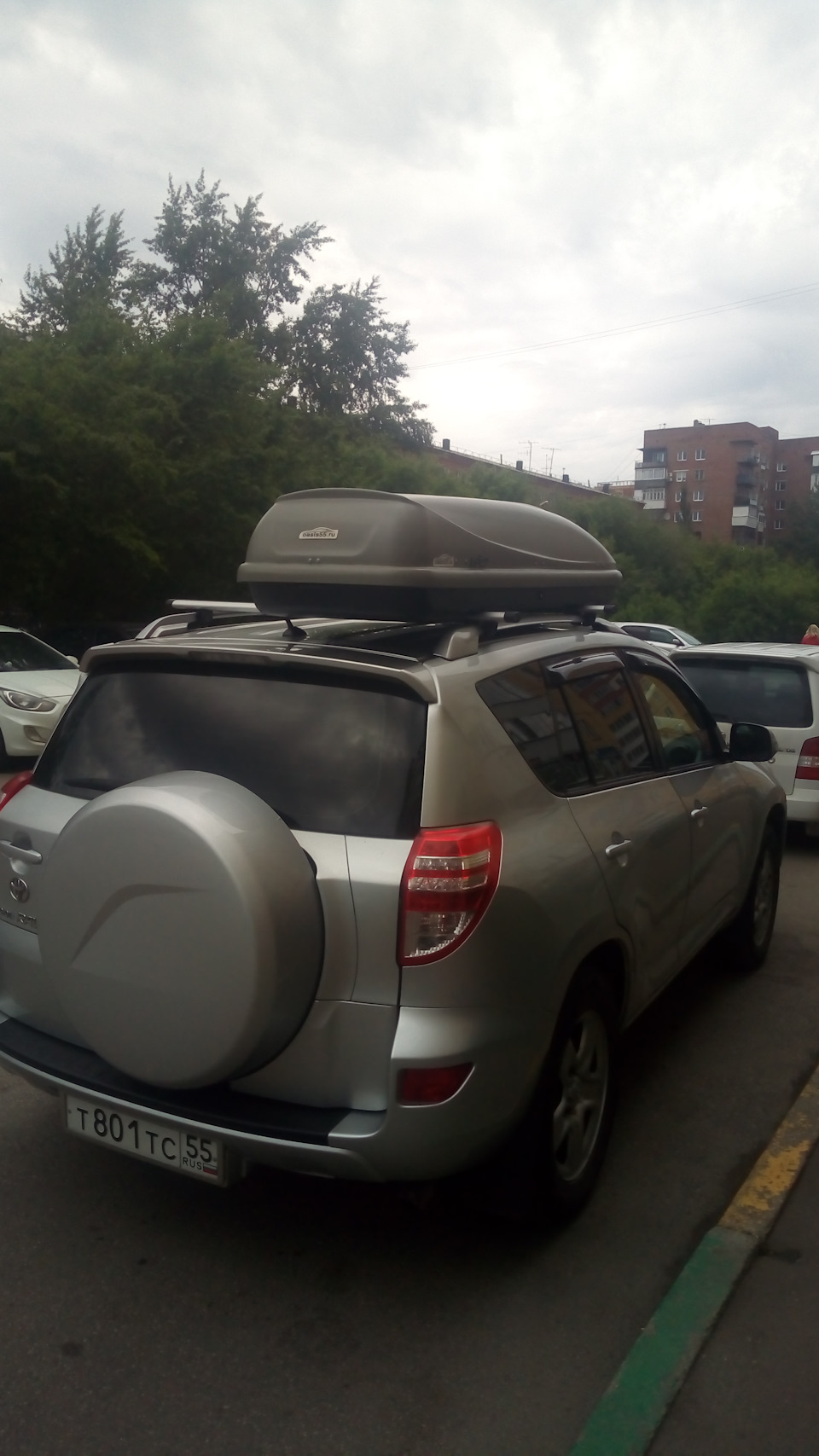 Новые рейлинги и бокс на крышу — Toyota RAV4 (III), 2 л, 2009 года ...