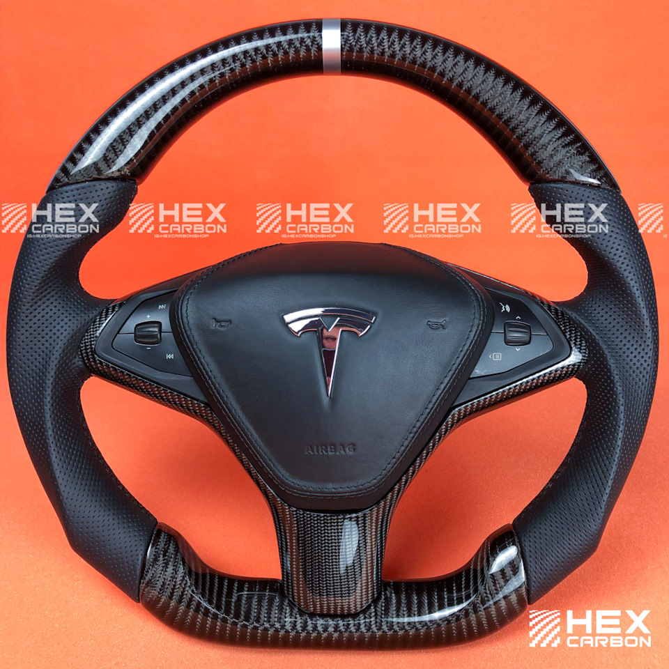 Карбоновый руль на Tesla Model S — HEXCarbon на DRIVE2